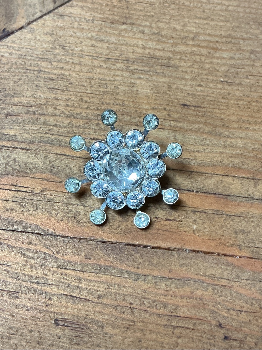 Vintage Crystal Sunburst Pendant